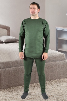 Нательное белье мужское "Легионер" (зеленый, с начесом) №УФР-Р-420