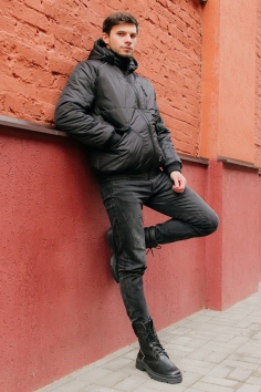 Куртка "Трек" (утепл. черный) №БСР-0307